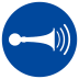 Akustisches Signal geben nach ISO 7010 (M029) Akustisches Signal geben nach ISO 7010 (M029)