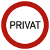 Textschild PRIVAT Textschild PRIVAT