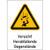 Kombischild Vorsicht! Herabfallende Gegenstände (ISO 7010) Kombischild Vorsicht! Herabfallende Gegenstände (ISO 7010)