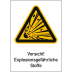 Kombischild Vorsicht! Explosionsgefährliche Stoffe (ISO 7010) Kombischild Vorsicht! Explosionsgefährliche Stoffe (ISO 7010)