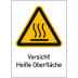 Kombischild Vorsicht! Heiße Oberfläche (ISO 7010)