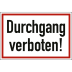 Durchgang verboten