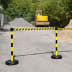 Gurtabsperrpfosten BASIC mit befüllbarem Standfuß Gurtabsperrpfosten BASIC mit befüllbarem Standfuß