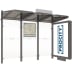 Wartehäuschen CONVI® mit CLP-Vitrine Wartehäuschen CONVI® mit CLP-Vitrine