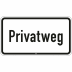 Privatweg - Verkehrsschild VZ 2821 Privatweg - Verkehrsschild VZ 2821