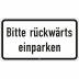 Bitte rückwärts einparken - Verkehrsschild VZ 2832