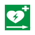 Defibrillator Pfeil rechts (BGV A8 VBG 125) Defibrillator Pfeil rechts (BGV A8 VBG 125)