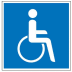 Gebotszeichen - Rollstuhlfahrer (quadratisch) Gebotszeichen - Rollstuhlfahrer (quadratisch)
