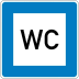 Autobahn-Hinweisschild WC- VZ 365-58