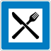 Autobahn-Hinweisschild Autobahngasthaus - VZ 365-56