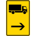 Wegweiser für KFZ mit einer zulässigen Gesamtmasse über 3,5 t, hier rechts (Verkehrsschild Nr. 422-20) Wegweiser für KFZ mit einer zulässigen Gesamtmasse über 3,5 t, hier rechts (Verkehrsschild Nr. 422-20)
