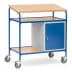 Rollpult mit geneigter Schreibfläche, 2 verstellbaren Böden und Flügeltürschrank - Breite 1100 mm - Tragkraft 100 kg Rollpult mit geneigter Schreibfläche, 2 verstellbaren Böden und Flügeltürschrank - Breite 1100 mm - Tragkraft 100 kg