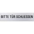 Textschild - Bitte Tür schließen (eckig) Textschild - Bitte Tür schließen (eckig)