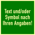Rettungswegschilder mit Symbol und/oder Text nach Ihren Angaben