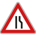VZ 120-10 | Verkehrsschild Verengte Fahrbahn rechts
