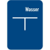 Hydrantenschild Wasser (C) nach DIN 4067 - zur Selbstbeschriftung