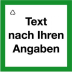 Wertstoffkennzeichnung mit Text nach Ihren Angaben Wertstoffkennzeichnung mit Text nach Ihren Angaben