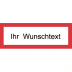 Brandschutzschild mit Text nach ihren Angaben Brandschutzschild mit Text nach ihren Angaben