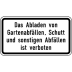 Zusatzzeichen Das Abladen von... ist verboten VZ 2503