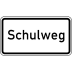 Zusatzzeichen Schulweg Zusatzschild mit VZ 2303