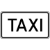 Zusatzzeichen Taxi Zusatzschild mit VZ 1050-30