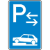 Verkehrszeichen 315-73 Parken auf Gehwegen Schild (Mitte) Verkehrszeichen 315-73 Parken auf Gehwegen Schild (Mitte)