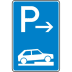 Verkehrszeichen 315-77 Parken auf Gehwegen Schild (Ende) Verkehrszeichen 315-77 Parken auf Gehwegen Schild (Ende)