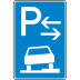 Verkehrszeichen 315-58 Parken auf Gehwegen Schild (Mitte) Verkehrszeichen 315-58 Parken auf Gehwegen Schild (Mitte)