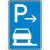 Verkehrszeichen 315-61 Parken auf Gehwegen Schild (Anfang) Verkehrszeichen 315-61 Parken auf Gehwegen Schild (Anfang)