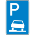 Verkehrszeichen 315-50  Parken auf Gehwegen Schild
