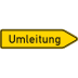 VZ 454-20 Wegweiser Umleitung rechtsweisend VZ 454-20 Wegweiser Umleitung rechtsweisend