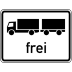 Lastkraftwagen mit Anhänger frei Zusatzschild VZ 1024-13 Lastkraftwagen mit Anhänger frei Zusatzschild VZ 1024-13