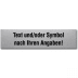 Edelstahlpiktogramm mit Text und Symbol nach ihren Angaben (eckig) Edelstahlpiktogramm mit Text und Symbol nach ihren Angaben (eckig)