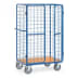 Paketwagen mit Drahtgitterwänden und Doppel-Flügeltür - Gesamthöhe 1800 mm  - Tragkraft 600 kg
