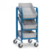 Eurokastenwagen mit 3 Etagen und offenem Rahmen - Breite 410 mm - Tragkraft 200 kg Eurokastenwagen mit 3 Etagen und offenem Rahmen - Breite 410 mm - Tragkraft 200 kg