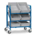Eurokastenwagen mit 3 Etagen und offenem Rahmen - Breite 825 mm - Tragkraft 200 kg