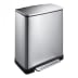 Recycling Tritt-Mülleimer E-CUBE mit Carbonfiltersystem, EKO - Inhalt 28 + 18 Liter