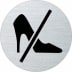 Piktogramm - Absatzschuhe verboten (rund) Piktogramm - Absatzschuhe verboten (rund)