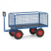 Handpritschenwagen mit Drahtgitterwänden - Höhe 600 mm - Tragkraft 420 / 490 kg Handpritschenwagen mit Drahtgitterwänden - Höhe 600 mm - Tragkraft 420 / 490 kg