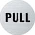 Textschild - Pull (rund)