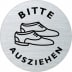 Textschild+Symbol - Bitte Schuhe ausziehen