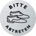 Textschild+Symbol - Bitte Schuhe abtreten Textschild+Symbol - Bitte Schuhe abtreten