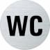 Textschild - WC (rund) Textschild - WC (rund)