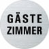 Textschild - Gästezimmer (rund) Textschild - Gästezimmer (rund)