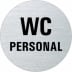 Textschild - WC Personal (rund) Textschild - WC Personal (rund)