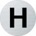 Textschild - H (rund)