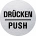 Textschild - Drücken/Push (rund) Textschild - Drücken/Push (rund)