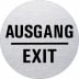 Textschild - Ausgang/Exit (rund)