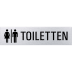 Textschild + Symbol - Toiletten Damen / Herren (eckig) Textschild + Symbol - Toiletten Damen / Herren (eckig)