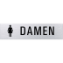 Textschild + Symbol - Damen (eckig) Textschild + Symbol - Damen (eckig)
